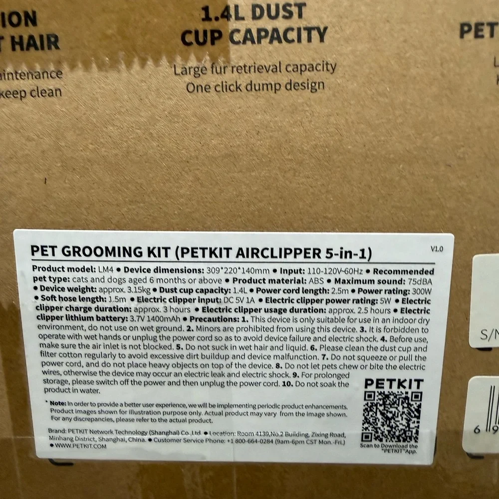 PETKIT AirClipper 5-in-1 Pet Grooming Kit Vacuum Grooming System